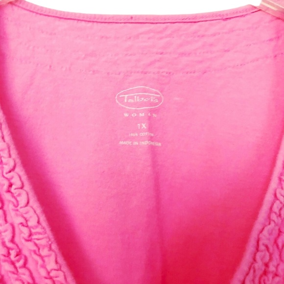 Talbots Pink Tuxedo Tank Top Size IX - Picture 7 of 10